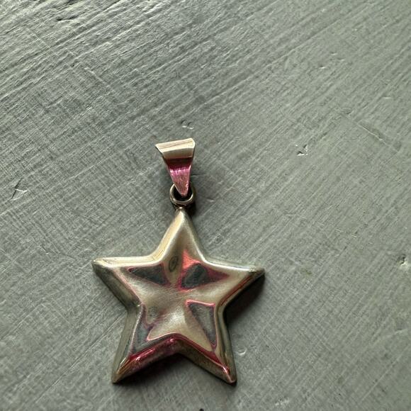 925 Sterling Silver Hencho Mexico Star Pendant for Necklace - Picture 5 of 9